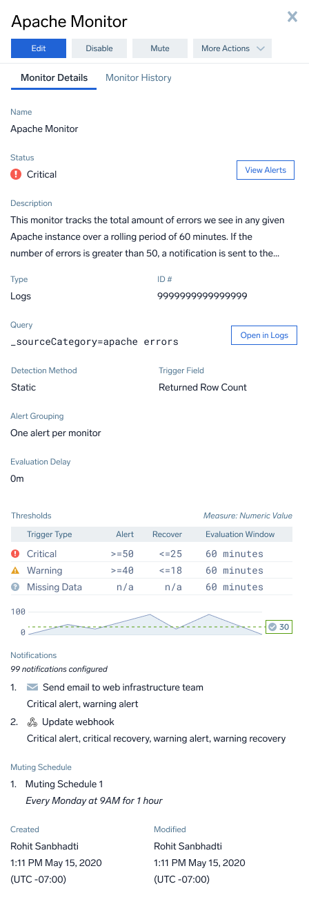Sidepanel with information display